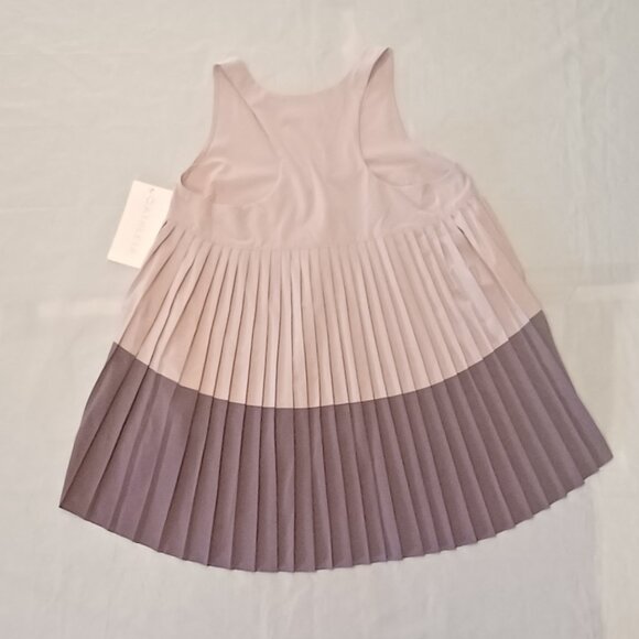 NWT Smoked Mauve Pink / Purple Flowy Pleated Athleta Swing Forward Tank Top - Picture 4 of 9